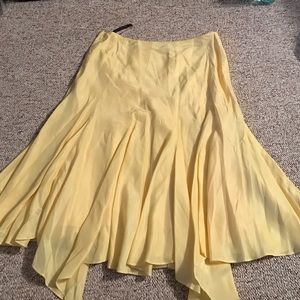 Ted Baker 'yellow sunshine' silk skirt